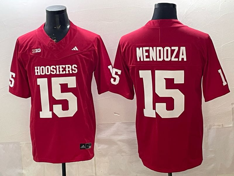Men Ohio State Buckeyes #15 Mendoza Red 2026 NCAA Jersey 01